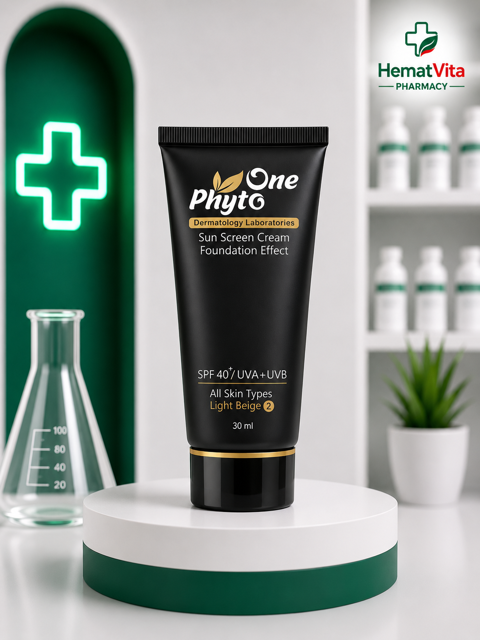 ضد آفتاب بژ روشن مناسب انواع پوست SPF40 فیتووان
