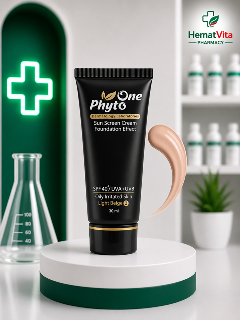 ضد آفتاب بژ طبیعی مناسب انواع پوست SPF40 فیتووان