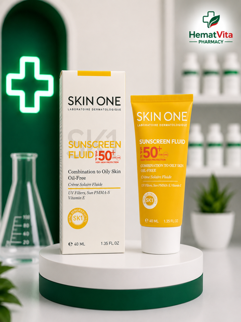 ضد آفتاب فلوئیدی بی‌رنگ SPF50 پوست مختلط تا چرب اسکین وان