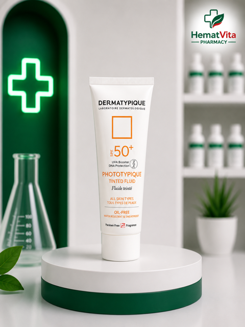 ضد آفتاب رنگی بژ روشن SPF50 پوست چرب درماتیپیک