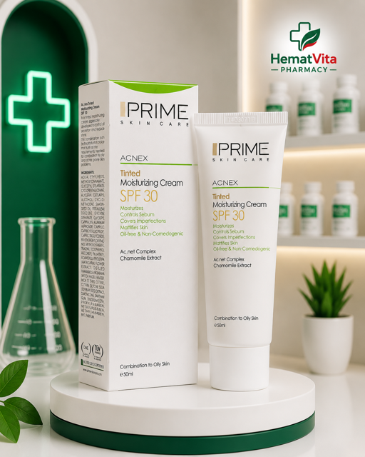 کرم مرطوب کننده رنگی SPF30 پوست چرب پریم