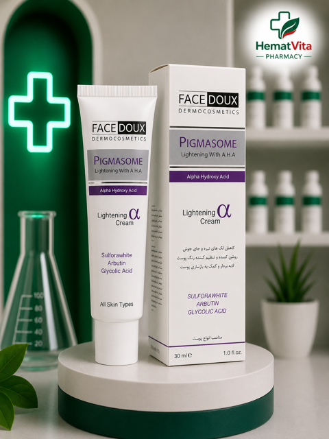 کرم پیگمازوم حاوی AHA فیس دوکس