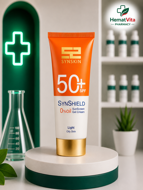 ضد آفتاب ژل کرم بژ روشن فاقد چربی SPF50 ساین اسکین