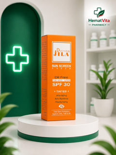 کرم ضد آفتاب فاقد چربی SPF30 رنگی دکتر ژیلا