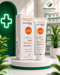 ضد آفتاب SPF63 بی‌رنگ دکتر ژیلا
