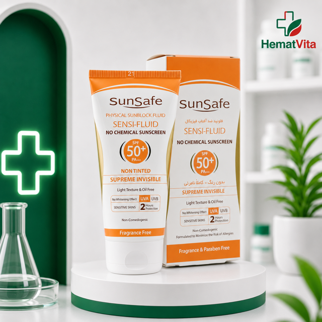 ضد آفتاب فیزیکال پوست حساس SPF50 سان سیف