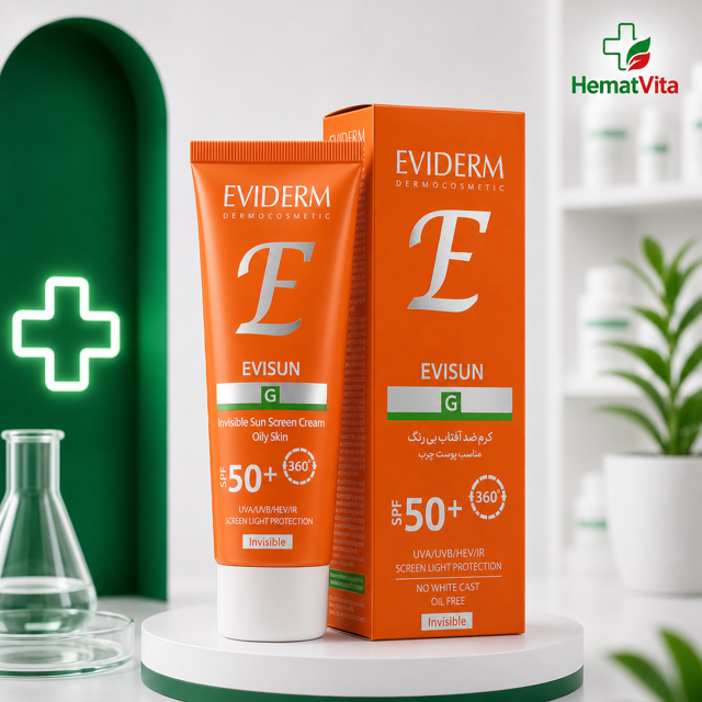 ضد آفتاب بی‌رنگ پوست چرب SPF50 اویدرم
