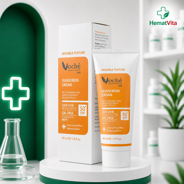 ضد آفتاب بیرنگ پوست چرب SPF50 وچه