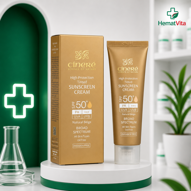 ضد آفتاب بژ روشن SPF50 پوست خشک سینره