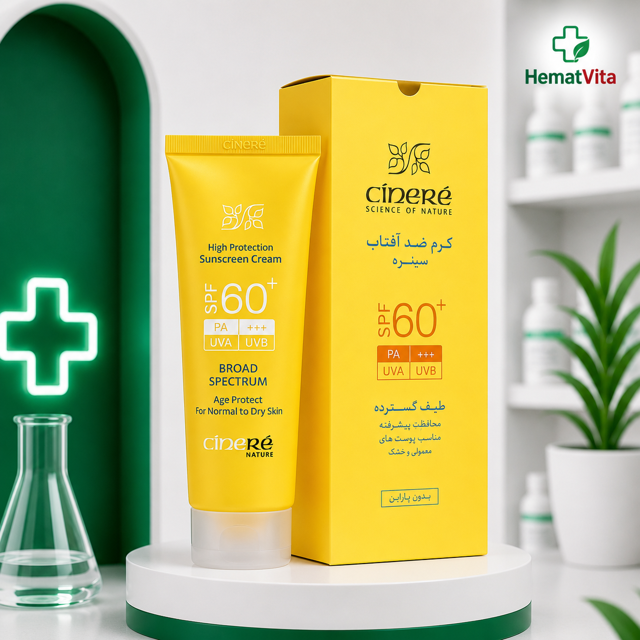 ضد آفتاب بیرنگ SPF60 انواع پوست سینره