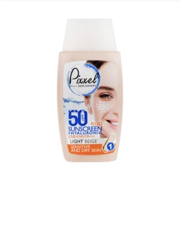 فلوئید ضد آفتاب هیالورونیک SPF50 بژ روشن پوست حساس و خشک پیکسل